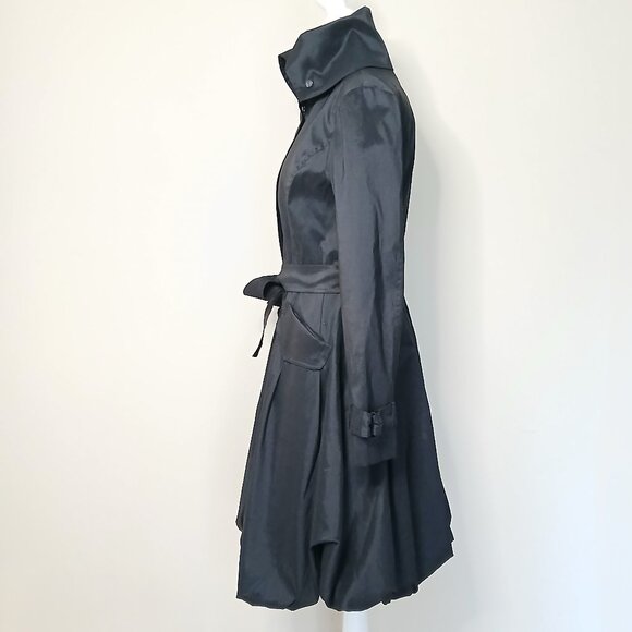 Samuel Dong Bubble Hem Trench Coat Size Small - Picture 3 of 9